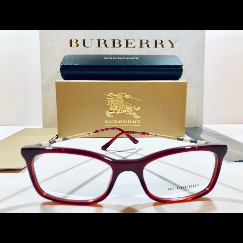 Burberry Eyeglasses Bordeaux Red Gradient Frame